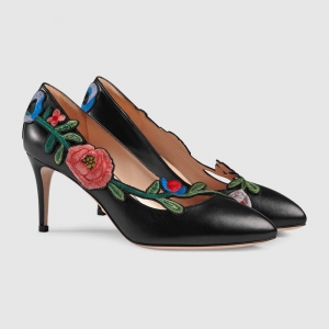 475084 GUCCI ���ʹ��� Ƥ�� ��ͷ�и� ǳ��Ь ��ɫ