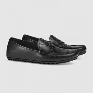 431063 GUCCI ��ѹӡ����Gucci Signature��Ƥ �ݳ�Ь ��ɫ