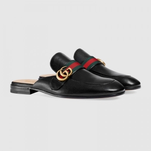 469891 GUCCI Princetown ϵ�� ˫GƤ����Ь ��ɫ