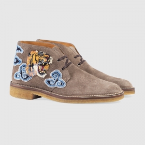 472754 GUCCI �ͻ����ƴ������� ţ����Ь�� ��Ƥ��ѥ �Һ�ɫ