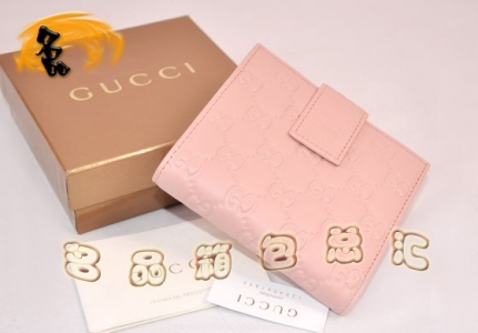 112664 GUCCIǮ�� GUCCI���¿� ȫƤѹ���̿�Ǯ�� GUCCIŮʿǮ�� �ۺ�ɫ