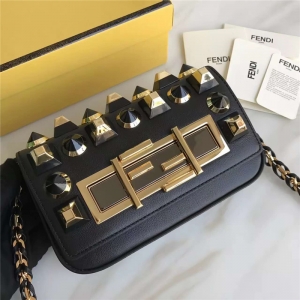 FENDI �ҵ� 305B ����GOLD EDITIONСţƤ���� ˫F���������米�� ��ɫ