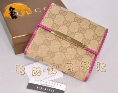 112664 Gucci�̿�Ǯ�� Gucci���� ����˫G����ŮʿǮ�� GucciŮ�� �����Һ�ɫ
