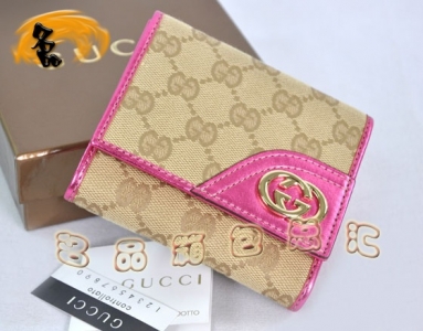 181597 Gucci����˫G����ŮʿǮ�� ���а� Gucci�̿�Ǯ�� GucciǮ�� �����Һ�ɫ
