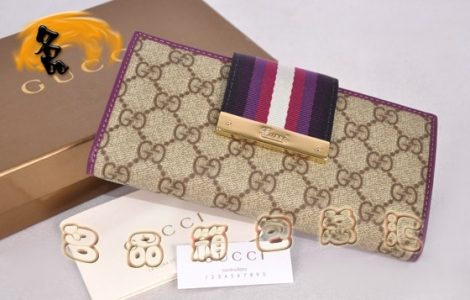 181668 Gucci���¿� ʱ��Ůʿ����Ǯ�� GucciǮ�� ����˫G PVCǮ�� ������ɫ