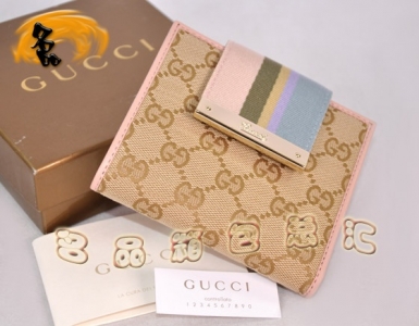 181669 Gucci����˫G����Ůʿ�̿�Ǯ�� GucciǮ�� Gucciʱ������Ů�� ����ۺ�ɫ