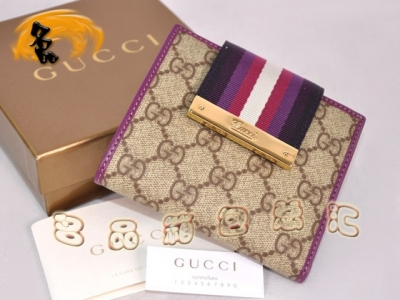 181669 Gucci����˫G PVCŮʿ�̿�Ǯ�� GucciǮ�� Gucciʱ������Ů�� ������ɫ
