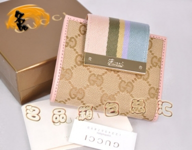 181670 Gucci˫G����ʱ��Ůʿ�̿�Ǯ�� Ǯ�� Gucci��Ǯ�� һ��һƷ�� ����ۺ�ɫ