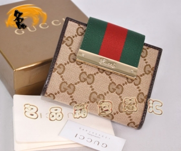 181670 Gucci˫G����ʱ��Ůʿ�̿�Ǯ�� Ǯ�� Gucci��Ǯ�� һ��һƷ�� �������ɫ