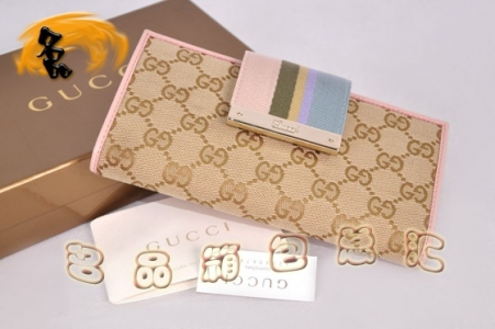 181672 һ��һƷ��GucciǮ�� Gucci˫G����ʱ��Ů�� Gucci����Ǯ�� ����ۺ�ɫ