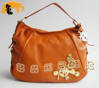 69526 Prada���¿� ������ʱ��Ůʿ����� Prada����ţƤŮ�� ����װ�� ǳ��ɫ