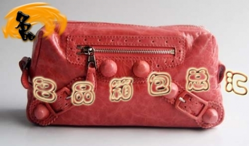 084611 Balenciaga���ð� ����ţƤʱ��Ůʿ�ְ� ��������Ů�� ��ץ�� �ۺ�ɫ