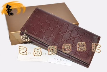 212109 ����Ǯ�� Gucci���¿� Gucci˫G��ˮ����ŮʿǮ�� Gucci����Ǯ�� ��ɫ