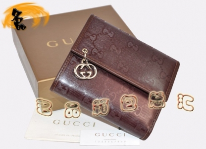 212106 ����Ǯ�� Gucci���¿� Gucci����˫GŮʿǮ�� Gucci�̿�Ǯ�� ��ɫ