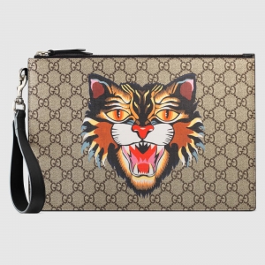 473904 �ų�Ǯ�� Gucci�а� Gucci����Ǯ�� GucciǮ�� Supreme�߼����췫�� èӡ�� ��ľɫ