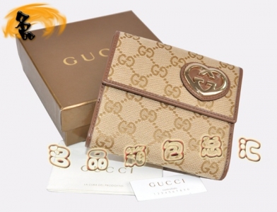 245727 Gucci����˫G����Ǯ�� GucciŮʿǮ�� GucciǮ�� ���濨�� ����ǳ��ɫ