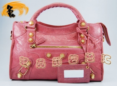 084332B  BalenciagaŮ�� ����� ������������� ������Ƥ����Ů�� �ۺ�ɫ
