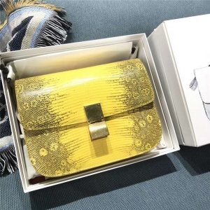 CELINE ���� 17���ﶬ CLASSIC BOX ����Ƥ �к� Ůʿ����� ����ɫ