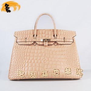 6099 Hermes Birkin ����� Hermes����� ������Ů�� ������ 40cm ǳ��ɫ���