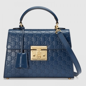 453188 Padlock ϵ�� Gucci Signature Ƥ�� ����� ��ɫ