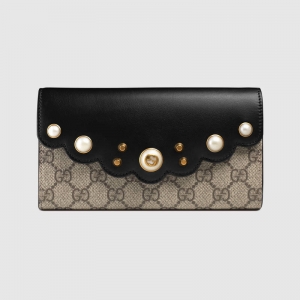 431474 GUCCI GG Supreme�߼����췫�� ����˫Gí�� ����Ƥ�� ��ɫ