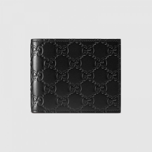 406693 Gucci��ƤǮ�� Gucci�̿�Ǯ�� �ų��а� Ǯ�� SignatureƤ���а� ��ɫ