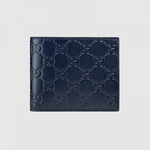 406693 Gucci˫��Ǯ�� Gucci�̿�Ǯ�� �ų��а� Ǯ�� SignatureƤ��Ǯ�� ��ɫ