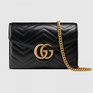 474575 GUCCI GG Marmontϵ�� 笷�Ƥ�� ���������ִ� ��ɫ