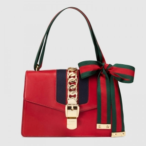 421882 GUCCI Sylvie ϵ�� ֯��װ�� Ƥ�� �米�� ܽ�غ�