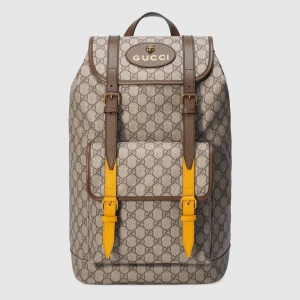 473869 GUCCI GG Supreme�߼��������췫�� ��ɫ��Ƥ���� ˫��� ��ľɫ