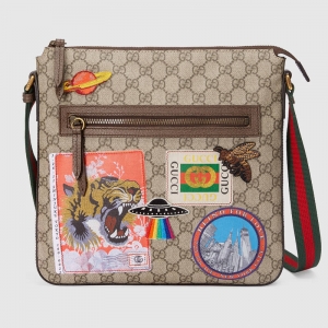 406408 Gucci Courrierϵ�� GG Supreme�߼��������췫�� Gucci�ʲ�� ��ľɫ