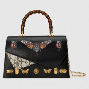 488715 GUCCI Ottilia ϵ�� С�� Ƥ�� ����� ��ɫ