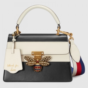 476541 GUCCI Queen Margaret ϵ�� Ƥ�� ����� ��ɫ�Ͱ�ɫ