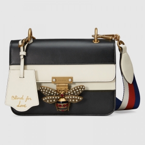 476542 GUCCI Queen Margaret ϵ�� Ƥ�� ����� ��ɫ�Ͱ�ɫ