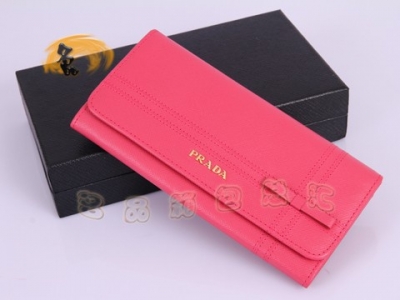 1M1132 Prada���¿� �����ﳤ��Ǯ�� ʮ����ţƤŮʿǮ�� PradaǮ�� õ��ɫ