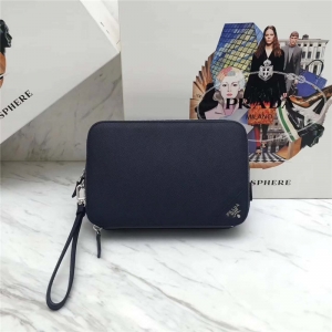 2VF052 Prada������ ��ʿ���������� ƴ���� ��ʿ˫������ץ�� ����ͬɫ��