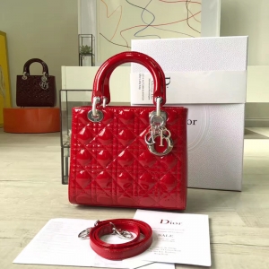 Dior�ϰ� Lady Dior ��������� ���С�� ��ɫ��Ƥ ��ɫ���