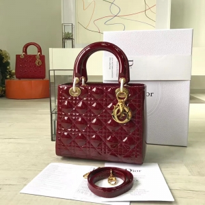 Dior�ϰ� Lady Dior ��������� ���С�� �ƺ�ɫ��Ƥ ��ɫ���