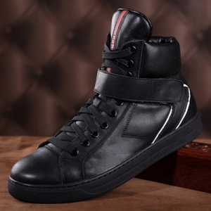 C031 Prada������ ��ʿ��Ƥ�߰�����Ь ��ɫ