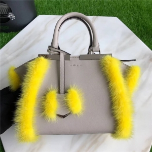 8771 FENDI �ҵ�  minl3JouRS ʱ�п� ����СţƤ ��ë�������� ��ɫ