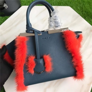 8771 FENDI �ҵ� minl3JouRS ʱ�п� ����СţƤ ��ë�������� ����ɫ