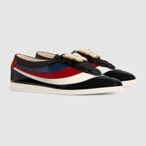 493687 GUCCI Falacer ֯��װ�� ��Ƥ �Ͱ��˶�Ь ��ɫ