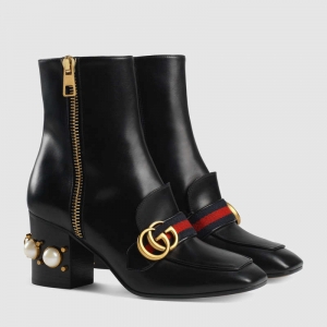 432060 GUCCI ˫Gװ�� GG�����í�� ��Ƥ �и�����ѥ ��ɫ
