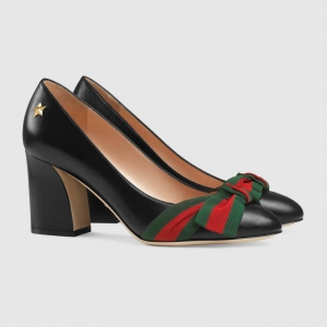 432044 GUCCI í�� �޶�֯�� Ƥ�� ��ͷǳ��Ь ��ɫ