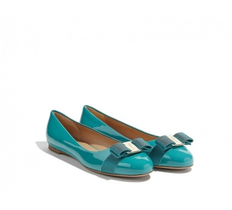 688810 Ferragamo�Ƹ���Ľ VARINA ��Ƥ ������ƽ��Ь ǳˮ��ɫ