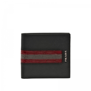 2MO513 Prada������ Saffiano������Ƥ ˫�۶�Ǯ�� ���ƴ��