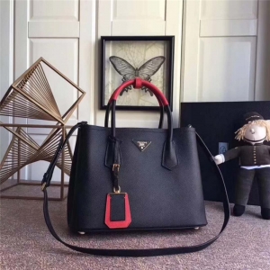 1BG775 Prada������ ˫�ֱ� �¿�ƴɫ ��������� �ں�ɫ