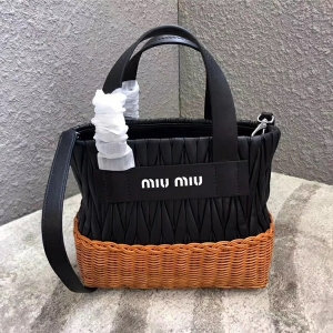 5BA076 MIUMIUר���¿� С��Ƥ ��֯���� ����Ͱ�� ��ɫ