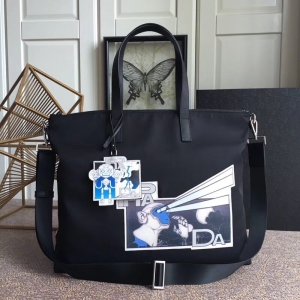 2VG024 Prada�������а� Ƥ��˫�ֱ� ����ͼ�� ��������� ��ɫ