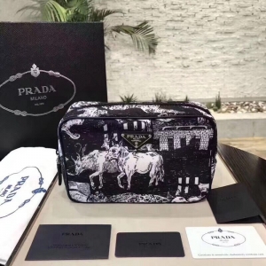 2NA006 Prada�¿� ��ˮ����������ţƤ ���������ð� ��ױ�� ӡ��
